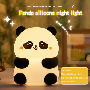 Squishy Panda ánh sáng ban đêm cho trẻ em tap USB có thể sạc lại phòng trang trí nội thất ánh sáng động vật đêm Đèn xách tay Silicone LED Đèn - Product Image 5