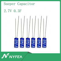 2.7V 0.3F ,1F ,3.3F, 5F, 7F ,10F, 25F Supercapacitor Long Cycle Life Farad Capacitor for Smart Meter Large Capacity Through Hole