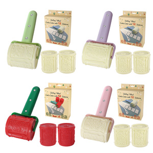 Ensemble de tampons à biscuits et emporte-pièces à roulettes pour fondant, avec 3 rouleaux pour la pâtisserie, qualité alimentaire - Product Image 6