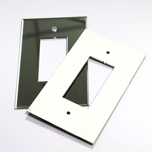 Plaque de commutateur en acrylique miroir 1 poste, finition brillante, facile à installer - Product Image 2