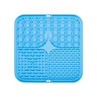 Gamelle anti-glouton en silicone pour chiens et chats avec 60 ventouses, design 4 zones anti-anxiété et anti-étouffement