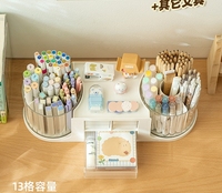 Porte-stylo cylindrique en plastique pour organisateurs de bureau et support Pot à crayons à usage multiple