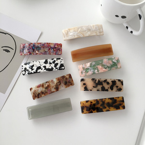 Acetate Rectangle Hair Clip Colorful Vintage Barrette Nonslip Hair <b>Accessory</b> for Daily Party <b>Wedding</b> - Product Image 1