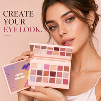 Palette de fards à paupières imperméables 18 couleurs, étiquette privée, logo personnalisé, Beauty Glazed pour un look naturel