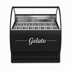 Vitrina Refrigerada Comercial para Helados y Gelatos con Vidrio Curvo para Tiendas de Gelatos - Product Image 2