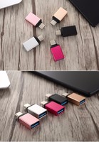 Adaptador OTG Tipo C Macho a USB 3.0 Hembra, Conector DC para Teléfono Móvil, Tableta, Sincronización de Datos, Cargador