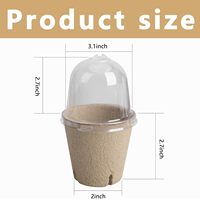 Biodégradable 3.1 \ "Pots De Pépinière De Plantes Humidité Dôme Pots De Tourbe Semis Jardin Légumes Fleur Germination