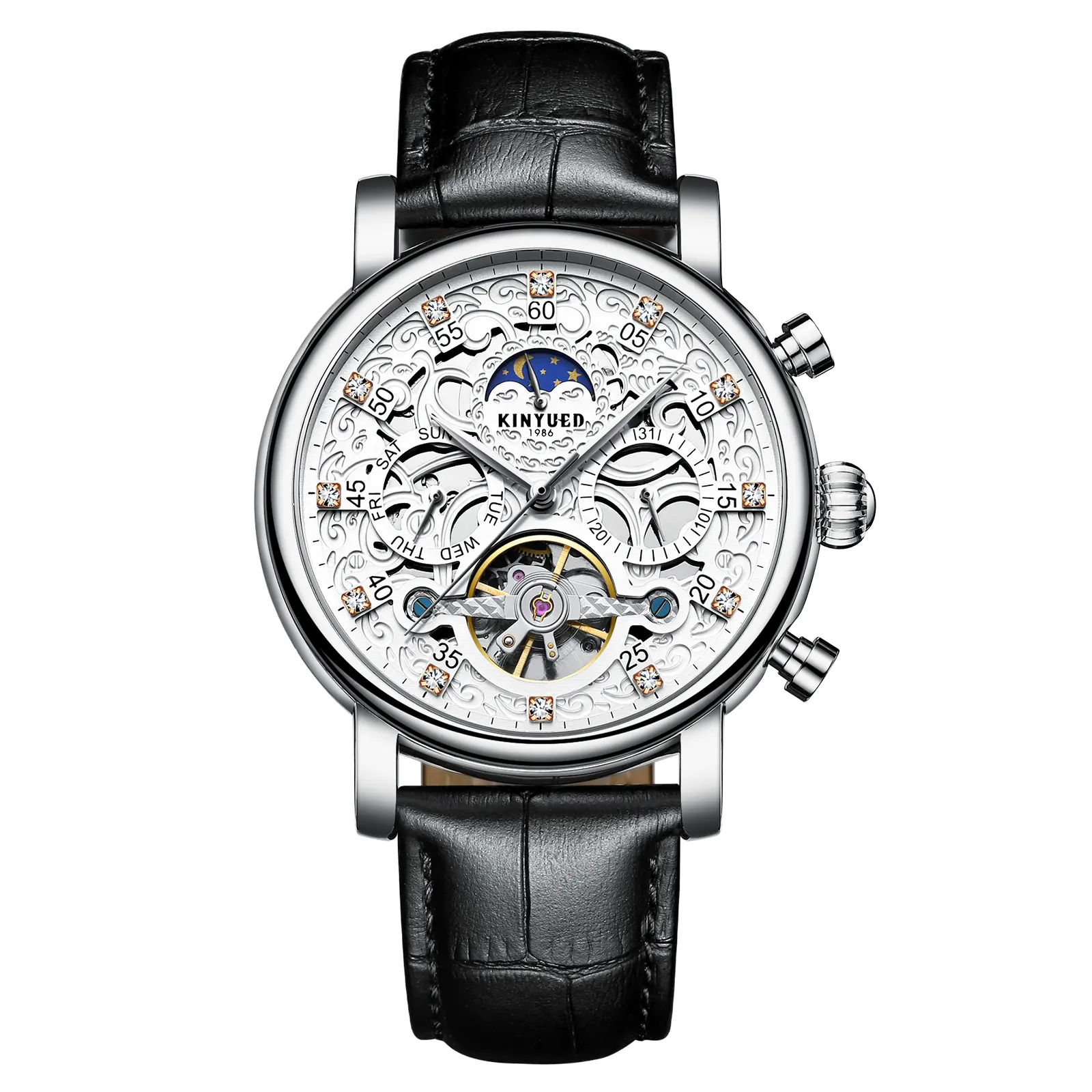 2023 nuovi orologi da uomo Top Brand cronografo in pelle impermeabile Sport automatico data orologio al quarzo per uomo Masculino J026
