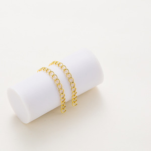 Gold Plated <b>Chain</b> Extension 5cm 3.6mm 2.8mm For Bracelet Making Jewelry Findings - Product Image 5