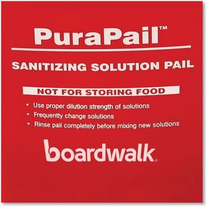 6 Qt Commercial Polypropylene Red Boardwalk Cleaner <b>Bucket</b> <b>with</b> <b>Lid</b>-Model 6QTREDBKT - Product Image 4