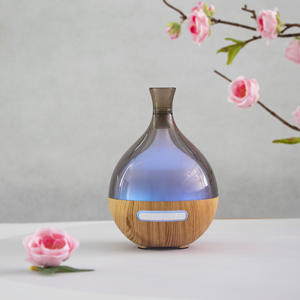 JCSY-311 Aroma <b>Diffuser</b> 80Ml USB Portable Humidifier Transparent <b>Tea</b> Gray Wood Base Home Desk Essential Oil <b>Diffuser</b> - Product Image 5