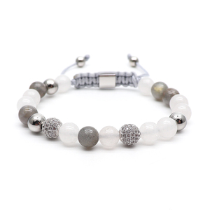 Pulsera de Cuentas de Metal con Piedras Preciosas de 8mm, Unisex, Premium, al por Mayor, Brazalete de Moda Hecho a Mano con Piedras de la Suerte, Joyería con Dijes de Moda, <span class=keywords><strong>VIYA</strong></span> - Product Image 5