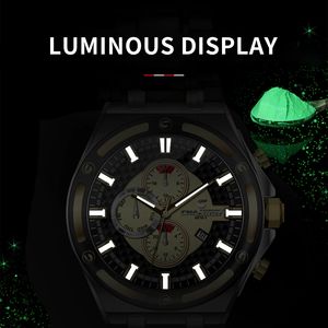 Nuevo Diseño, Marca Chaxigo, 6916-1, Reloj de Cuarzo para Hombre, Aleación y Silicona, Resistente al Agua 3BAR, Moda Diaria, Luminoso, Multifunción - Product Image 4