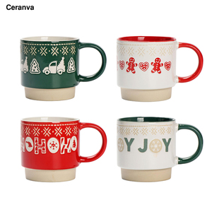 <span class=keywords><strong>Tazas</strong></span> de Café de Porcelana Pintadas a Mano <span class=keywords><strong>al</strong></span> <span class=keywords><strong>por</strong></span> <span class=keywords><strong>Mayor</strong></span>, Juego de <span class=keywords><strong>Tazas</strong></span> de Té con Leche de Santa Claus Apilables Personalizadas, Aptas para Lavavajillas y Microondas - Product Image 4