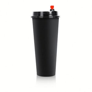 Vasos de Plástico PP Personalizados con Logotipos, Negros Esmerilados, de 360ml-700ml, para Jugo, Leche, Té de Burbujas y Café Caliente, Desechables - Product Image 4