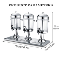 Distributeurs de Boissons Fraîches TIANXING pour Hôtels et Événements, 8L 16L 24L, Distributeur de Jus d'Orange en Plastique avec Robinet