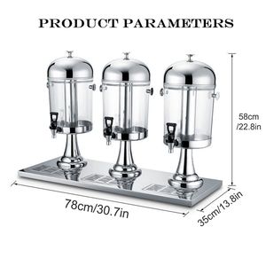 TIANXING Hotel Party Supplies 8L 16L 24L Dispensadores de bebidas frías Dispensador de bebidas de jugo de naranja fresco de plástico con grifo - Product Image 3