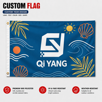 Drapeau personnalisé 3x5FT (100x120cm) écologique à suspendre, impression numérique du logo, simple ou double face, 100% polyester, drapeau de campus universitaire