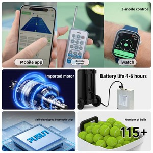 Pusun PT-Smart <span class=keywords><strong>Pro</strong></span>: Macchina Professionale per Palline da <span class=keywords><strong>Tennis</strong></span> in ABS con Controllo AI, Attrezzatura Automatica per Allenamento 20-120 - Product Image 2