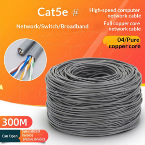 כבל רשת CAT5e <span class=keywords><strong>UTP</strong></span> בעל שמונה ליבות נחושת טהורה, תוצרת סין, רב תכליתי, אפור, רחב פס - Product Image 2