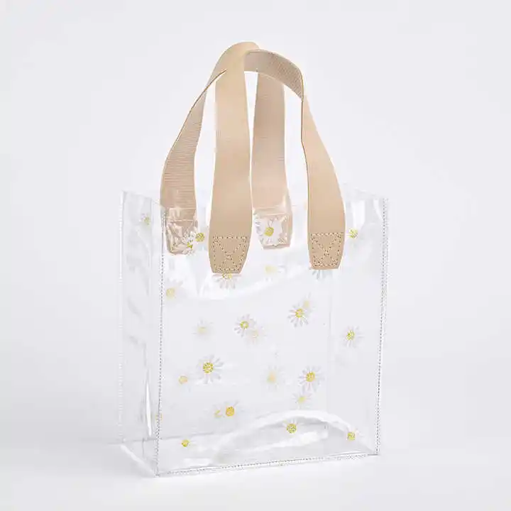 Borsa regalo per Shopping in PVC trasparente trasparente impermeabile alla moda in fabbrica