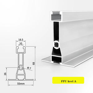 Poutre de <span class=keywords><strong>suspension</strong></span> en forme de T en aluminium de purification 55 60 70T classe de quille 100 FFU profil en alliage d'aluminium de purification de <span class=keywords><strong>plafond</strong></span> - Product Image 2