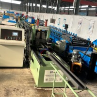 Línea de Perfilado de Acero para Perfiles en C Totalmente Automática, Máquina de Conformado en Frío de Alta Calidad y Alta Velocidad con PLC y Cizalla Hidráulica