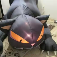 Ballon gonflable LED en PVC motif dessin animé pour Halloween, 105,5 cm, capacité 20 kg+, décoration extérieure pour fêtes et patios, logo personnalisé, taille sur mesure