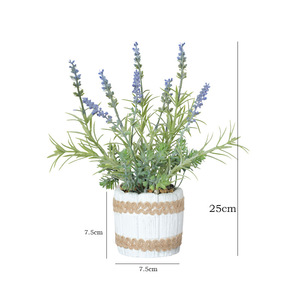 Plante artificielle en pot de lavande Ruilisi, décoration réaliste pour le bureau, la maison ou le bureau - Product Image 5