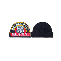 Écussons brodés auto-agrippants Route 66 américaine pour motards, décoration de veste de motard, fournitures de couture DIY