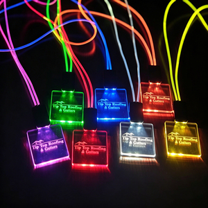 ไฟตกแต่งงานแต่งงานแบบรักษ์โลก ป้ายไฟนีออนแบบชาร์จไฟได้ด้วย USB ไฟโปรโมชั่น ป้ายชื่อ ป้าย LED สายคล้องคอ - Product Image 3