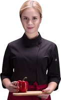 Uniforme de Chef pour femmes, manches 3/4, classique, hôtel, cuisine, Restaurant, veste de Chef d'été, manteau de Chef personnalisé pour hommes, pour la cuisine culinaire