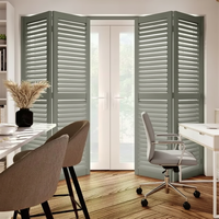 Portes pliantes horizontales à persiennes en bois massif, couleur personnalisée, fabrication usine, pour séparation de pièce, style moderne, pour chambre à coucher