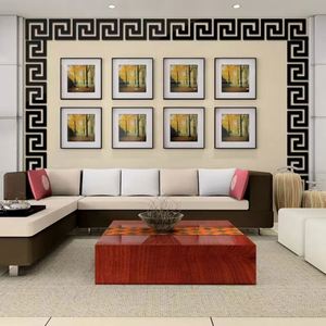 Hot Sell Corner Line Waist Baseboard Wallpaper Skirting Line 3D Ceiling Decor Waist Line Stickers Acrylic <b>Mirror</b> Decoration - Product Image 1