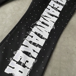 ชุดวอร์มวินเทจแบบซิป ยี่ห้อ Custom Manufacturer ลวดลายทำสีแบบ Distressed Acid Wash พร้อมปักลาย Applique และแพทช์  สำหรับผู้ชาย - Product Image 4