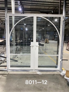 Porte d'entrée en acier profilé mince 2026 avec double vitrage cannelé trempé et finition <span class=keywords><strong>peinture</strong></span> fluorocarbone - Product Image 6