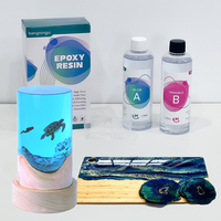 Résine époxy et durcisseur pour les débutants en artisanat, kit d'accessoires, résine transparente comme du cristal, moulage, revêtement, fabrication de bijoux
