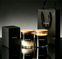 Ensemble cadeau de diffuseurs de parfum d'ambiance de Noël de luxe personnalisés à marque privée, bougies parfumées à la cire de soja faites à la main