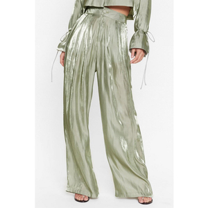 Chaqueta corta <span class=keywords><strong>de</strong></span> satén <span class=keywords><strong>de</strong></span> seda brillante <span class=keywords><strong>de</strong></span> alta calidad <span class=keywords><strong>para</strong></span> <span class=keywords><strong>mujer</strong></span>, <span class=keywords><strong>trajes</strong></span> recortados <span class=keywords><strong>con</strong></span> botones, pantalones largos, traje Formal <span class=keywords><strong>de</strong></span> trabajo <span class=keywords><strong>para</strong></span> <span class=keywords><strong>fiesta</strong></span> y Noche - Product Image 6