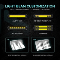 Barre lumineuse LED RGB pour toit et pare-chocs, 22/32/42/50/52 pouces, éclairage de travail auxiliaire pour Jeep Wrangler Bronco Tacoma Hilux 4Runner Offroad 4X4