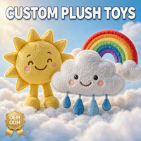 Jouets en peluche personnalisés Soleil et Nuage OEM ODM, Peluches Météo Arc-en-ciel en Gros, Cadeau pour Enfants