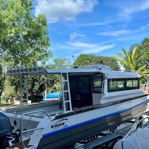 CE-Zertifiziertes 9 m (30 Fuß) Aluminium-Fischerboot mit Vollkabine für Freizeit und Unterhaltung mit Außenbordmotor zu verkaufen - Product Image 1