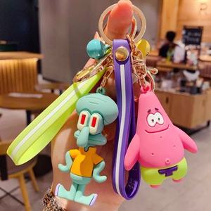 Venta caliente Anime figura recuerdo 3D <span class=keywords><strong>esponja</strong></span> muñeca personaje Pvc llaveros lindo muñeca llavero bolsa colgante para regalos - Product Image 3