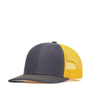 Cappelli sportivi di alta qualità 6 pannelli personalizzati in pelle Patch Logo all'ingrosso in maglia vuota Richardson 112 cappelli da camionista