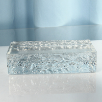 Brique murale rectangulaire en verre cristal Art Déco moderne, décoration intérieure durable de haute qualité, tailles personnalisées, cadeau de baptême, de retraite, de Diwali