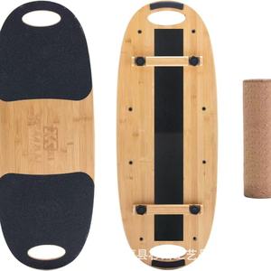 Planche d'équilibre en bois antidérapante pour entraînement de surf, yoga, pilates, équipement de fitness, entraînement de base en intérieur - Product Image 1
