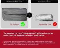 Accessoires de voiture en PEVA, housse de voiture avec découpe spéciale pour l'autoradio et une ceinture élastique pour un ajustement parfait avec doublure en coton
