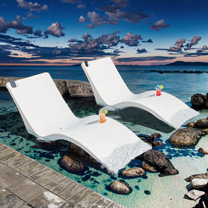 2023 meubles d'extérieur en <span class=keywords><strong>plastique</strong></span> moderne <span class=keywords><strong>pas</strong></span> <span class=keywords><strong>cher</strong></span> usine <span class=keywords><strong>jardin</strong></span> Chaise Sling hôtel soleil couché piscine chaises longues chaise cour - Product Image 5