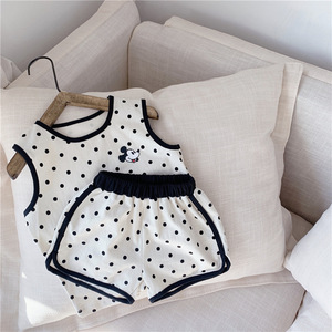 Vêtements pour filles, style été, ensembles de vêtements pour bébés filles, t-shirt à imprimé cartoon, short, 2 pièces pour vêtements d'enfants - Product Image 3