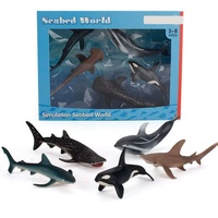 Figuras de Animales Marinos de PVC a Escala 1/12, Modelo SL Toys Ocean Animal World, Figuras Miniatura de Animales Salvajes del Mar, Modelos 3D Personalizables, Seguros según las Normas ASTM EN71 y CPSIA